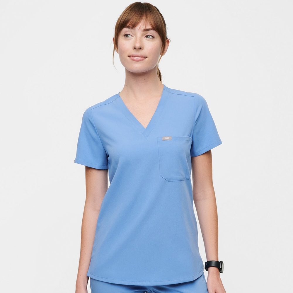 Figs Technical Collection Ceil Blue Scrub Top